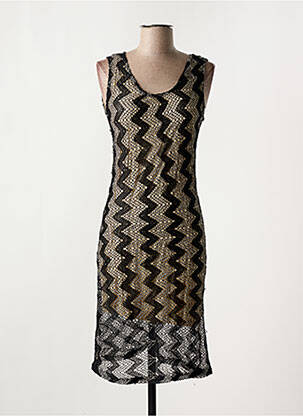 Robe mi-longue sans manche sans manche noir MOLLY BRACKEN femme