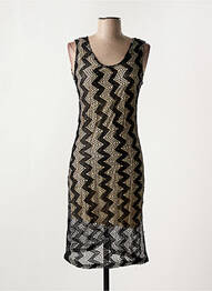 Robe mi-longue sans manche sans manche noir MOLLY BRACKEN femme