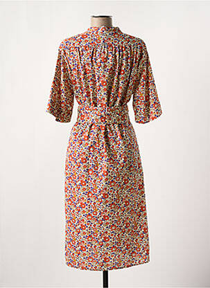 Robe mi-longue manches courtes manches courtes orange MAT DEM femme