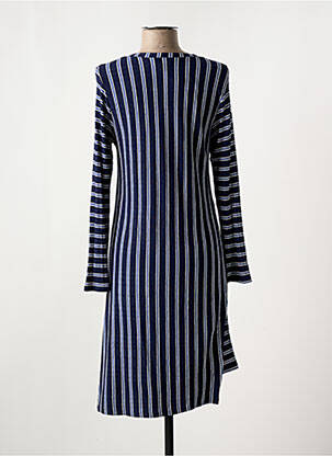 Robe mi-longue manches longues manches longues bleu 3322 femme