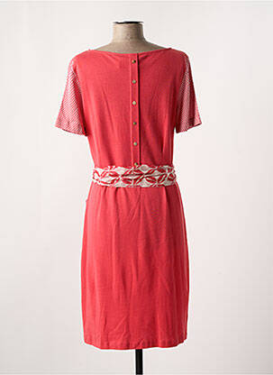 Robe mi-longue manches courtes manches courtes rouge NIU femme