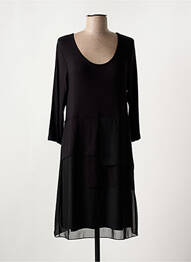Robe mi-longue manches 3/4 manches 3/4 noir OLIVIER PHILIPS femme