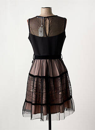 Robe mi-longue sans manche sans manche noir RINASCIMENTO femme