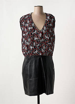 Robe courte sans manche sans manche noir MORGAN femme