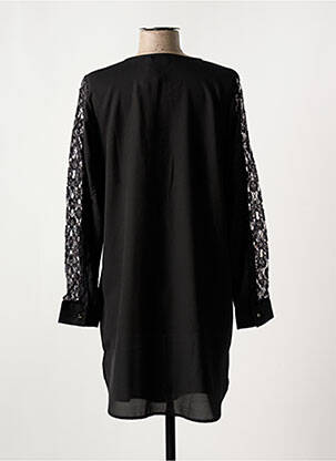 Robe courte coupe fluide manches longues noir FRANSA femme