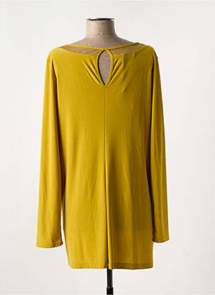 Tunique manches longues col v jaune 3322 femme