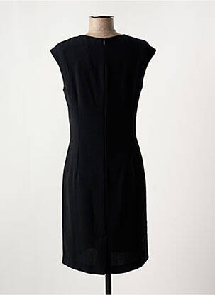 Robe courte fermeture zippée au dos manches courtes noir BLANC NATURE femme