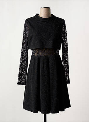 Robe mi-longue manches longues manches longues noir MOLLY BRACKEN femme