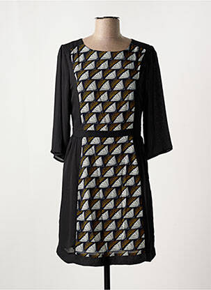 Robe courte manches longues manches longues noir MOLLY BRACKEN femme