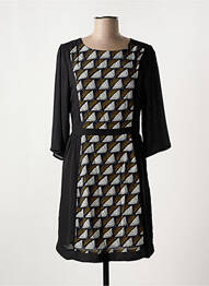 Robe courte manches longues manches longues noir MOLLY BRACKEN femme