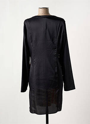 Robe courte coupe fluide manches longues noir BANDOLERA femme