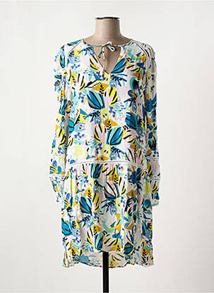Robe courte coupe évasée manches longues bleu TRUSSARDI JEANS femme