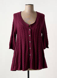 Gilet manches longues manches 3/4 violet MYRINE & ME femme