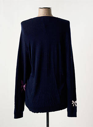 Gilet manches longues col rond bleu EUGEN KLEIN femme