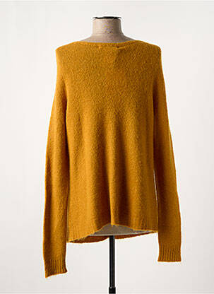 Gilet manches longues col rond jaune LA FEE MARABOUTEE femme
