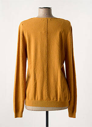 Gilet manches longues col rond jaune KATMAI femme