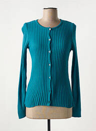 Gilet manches longues stretch bleu MD'M femme