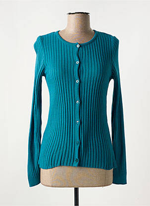 Gilet manches longues stretch bleu MD'M femme