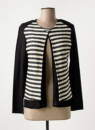 Veste casual epaulette noir EUGEN KLEIN femme