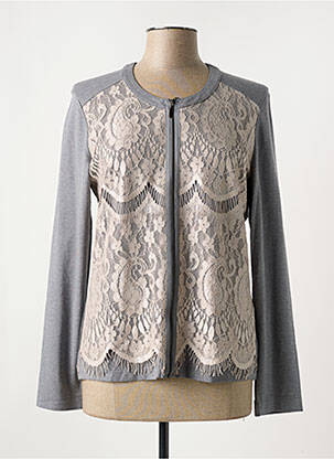 Veste casual col rond gris EUGEN KLEIN femme