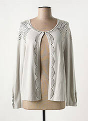 Gilet manches longues gris PASSIONI pour femme seconde vue