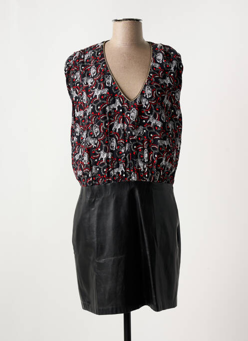 Robe courte sans manche sans manche noir MORGAN femme