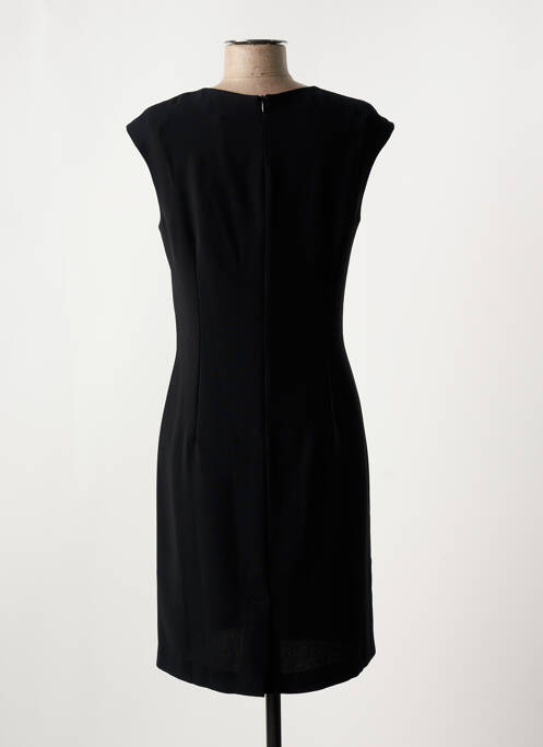 Robe courte fermeture zippée au dos manches courtes noir BLANC NATURE femme
