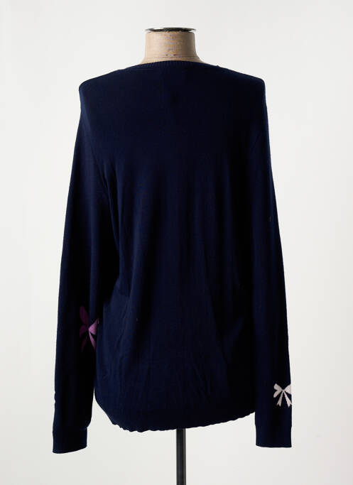 Gilet manches longues resserrée sur le bas bleu EUGEN KLEIN femme