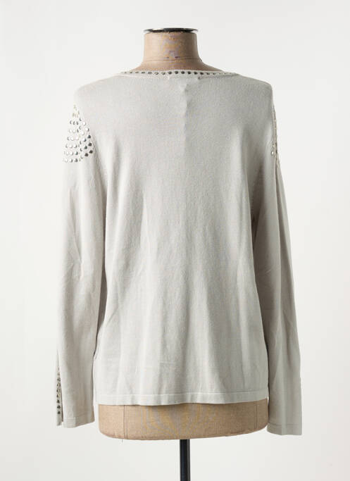 Gilet manches longues gris PASSIONI femme