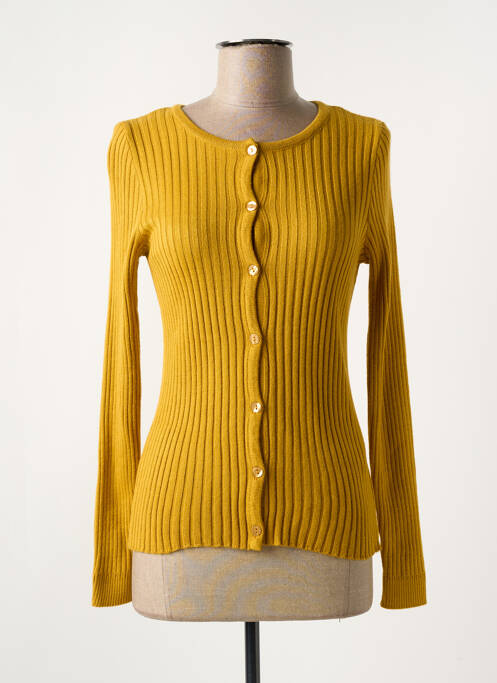 Gilet manches longues jaune MD'M pour femme