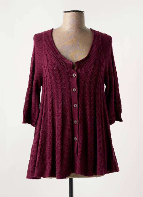 Gilet manches longues violet MYRINE & ME pour femme