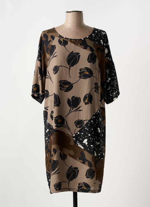 Robe courte marron POUSSIERE D'ETOLE pour femme