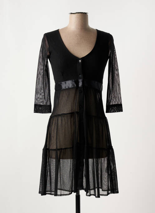 Robe courte noir MAIS IL EST OU LE SOLEIL pour femme