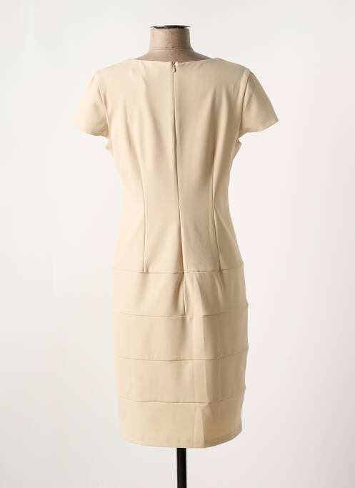 Robe mi-longue beige POUSSIERE D'ETOLE pour femme