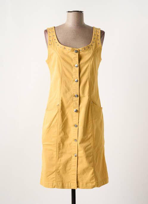 Robe mi-longue jaune FUEGO WOMAN pour femme