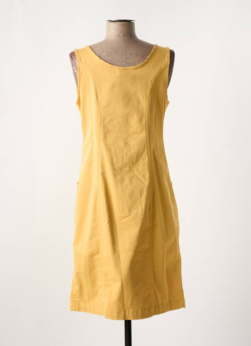 Robe mi-longue jaune FUEGO WOMAN pour femme