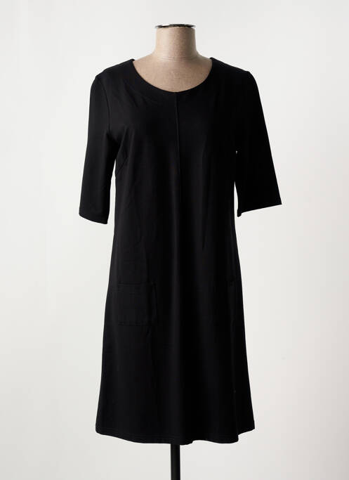 Robe mi-longue noir FLEUR DE SEL pour femme