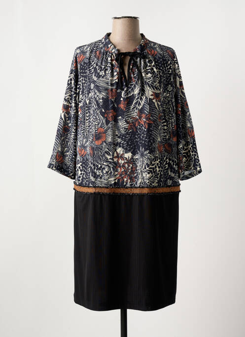 Robe mi-longue noir LA FEE MARABOUTEE pour femme