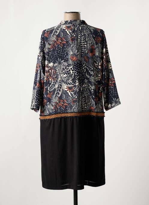 Robe mi-longue noir LA FEE MARABOUTEE pour femme