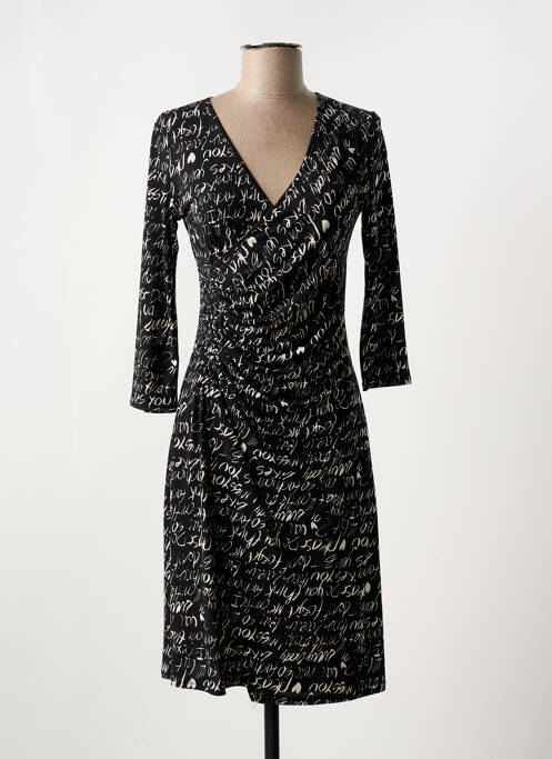 Robe mi-longue noir LILOO pour femme