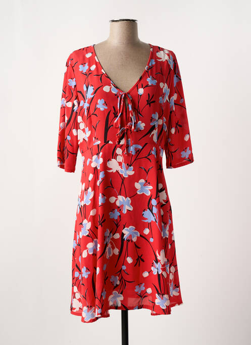 Robe mi-longue rouge POUSSIERE D'ETOLE pour femme