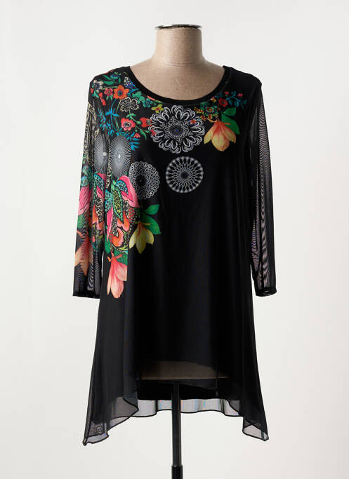 Tunique manches longues noir DESIGUAL pour femme