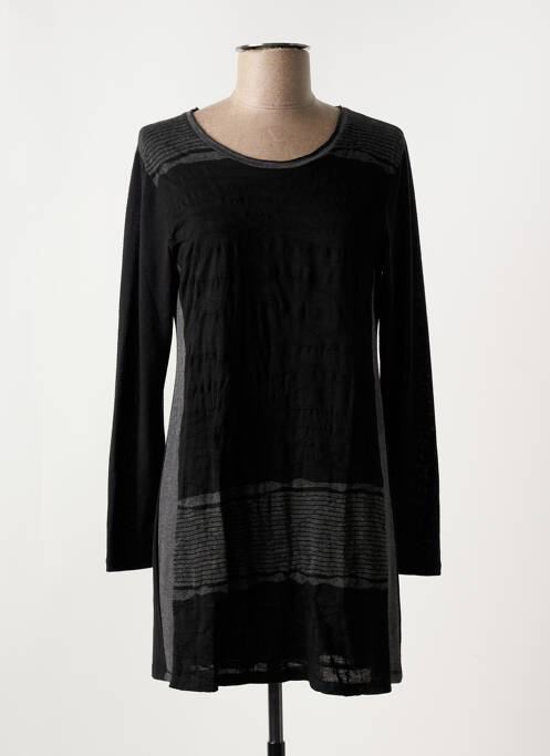 Tunique manches longues noir FRANCK ANNA pour femme