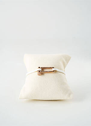 Bracelet matériaux cuir blanc ROCHET femme