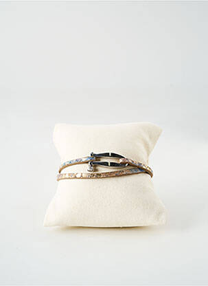 Bracelet matériaux cuir bleu ROCHET femme