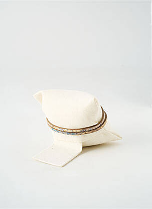 Bracelet matériaux cuir bleu ROCHET femme