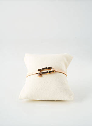 Bracelet matériaux cuir beige ROCHET femme