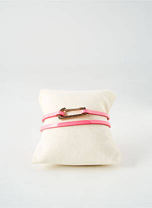 Bracelet matériaux cuir rose ROCHET femme