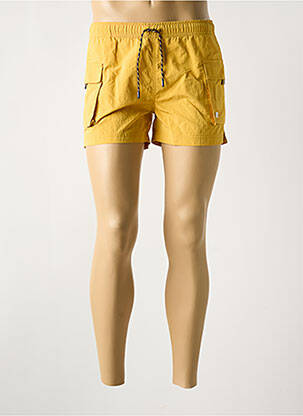 Short de bain tissage imperméable jaune KWAY homme