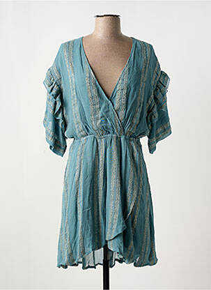 Robe courte manches courtes manches courtes vert LOUISE MISHA femme